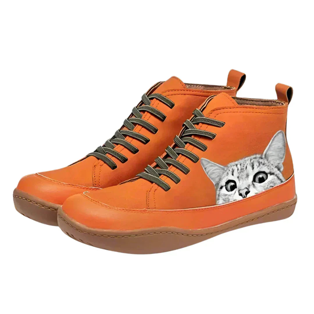 Stivaletti in pelle per amanti dei gatti