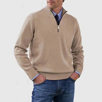 DERRICK™|MAGLIONE CON MEZZA ZIP