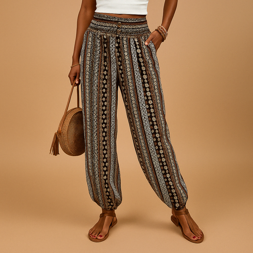 Elena | Boho hoge taille broek voor dames