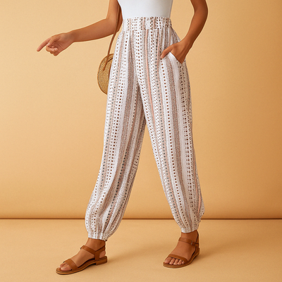 Elena | Boho hoge taille broek voor dames