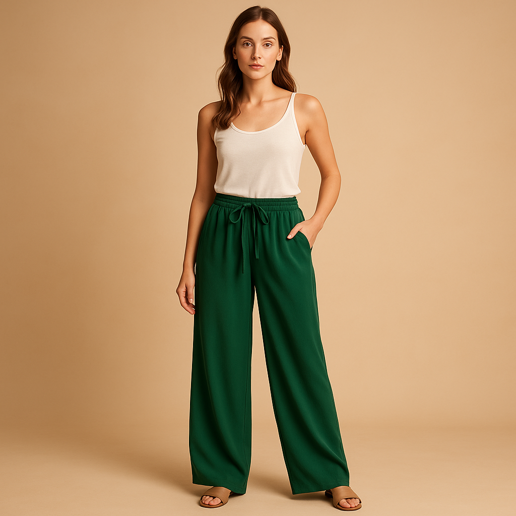 Luchtige broek met elastische tailleband voor dames | Fleur