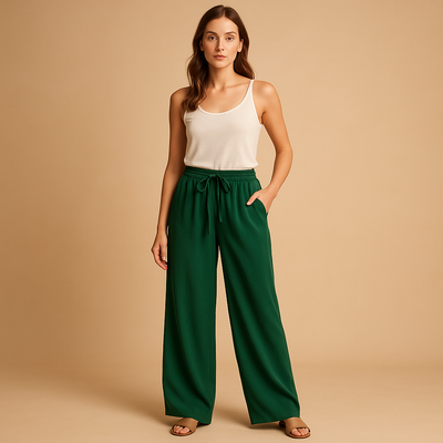 Luchtige broek met elastische tailleband voor dames | Fleur