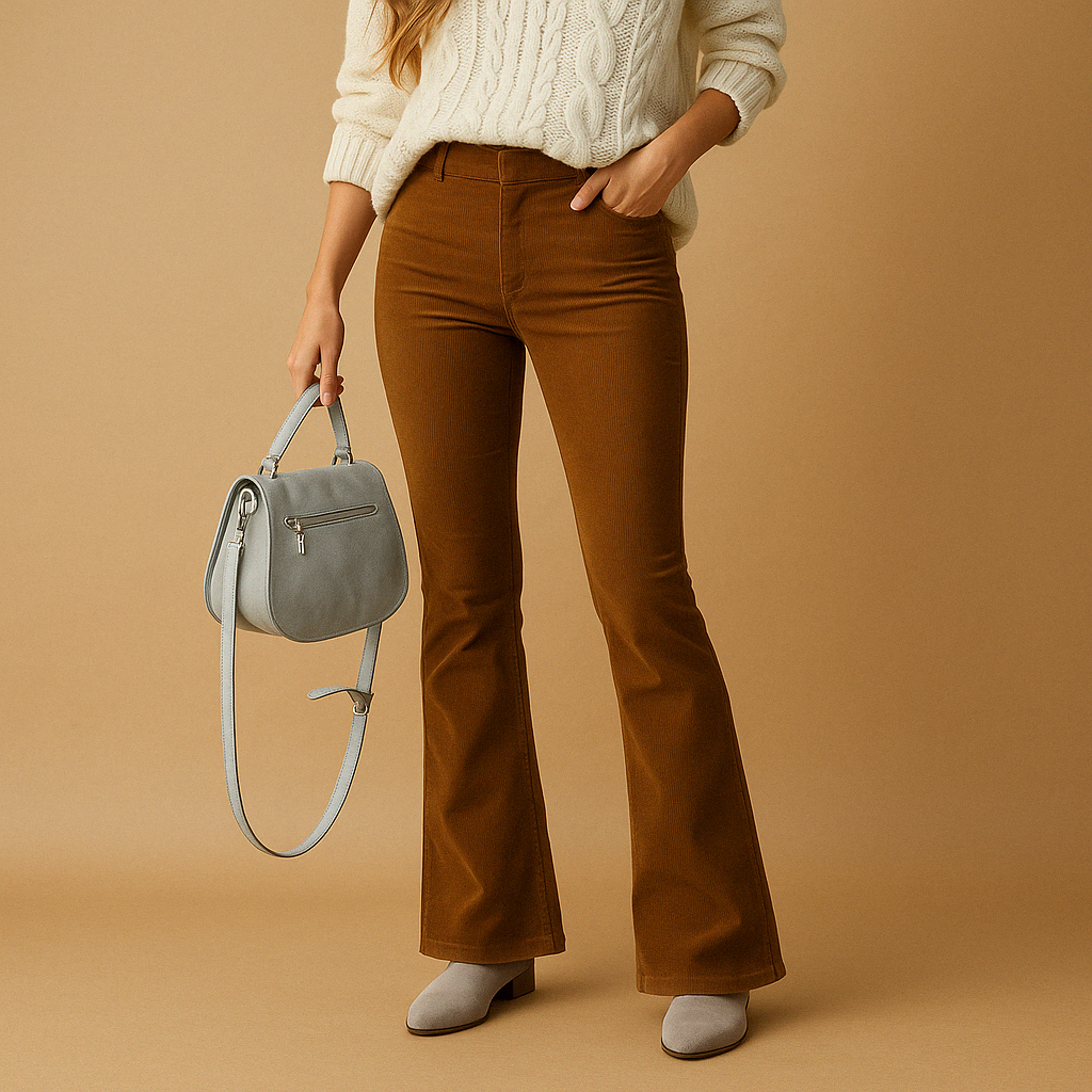 Maartje | Flared corduroy broek met retro look voor dames