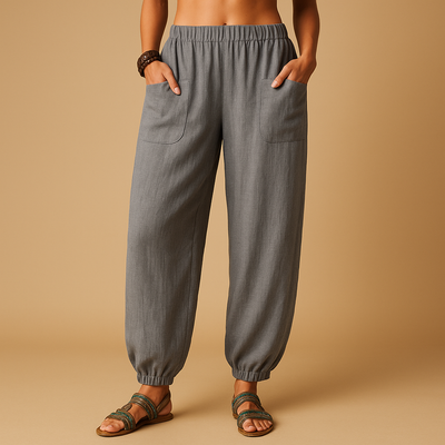 Zomerbroek met hoge taille en boho uitstraling voor dames | Femke
