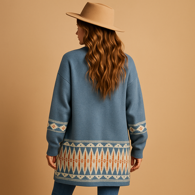 Bohemian jacquard vest voor dames | Lotte