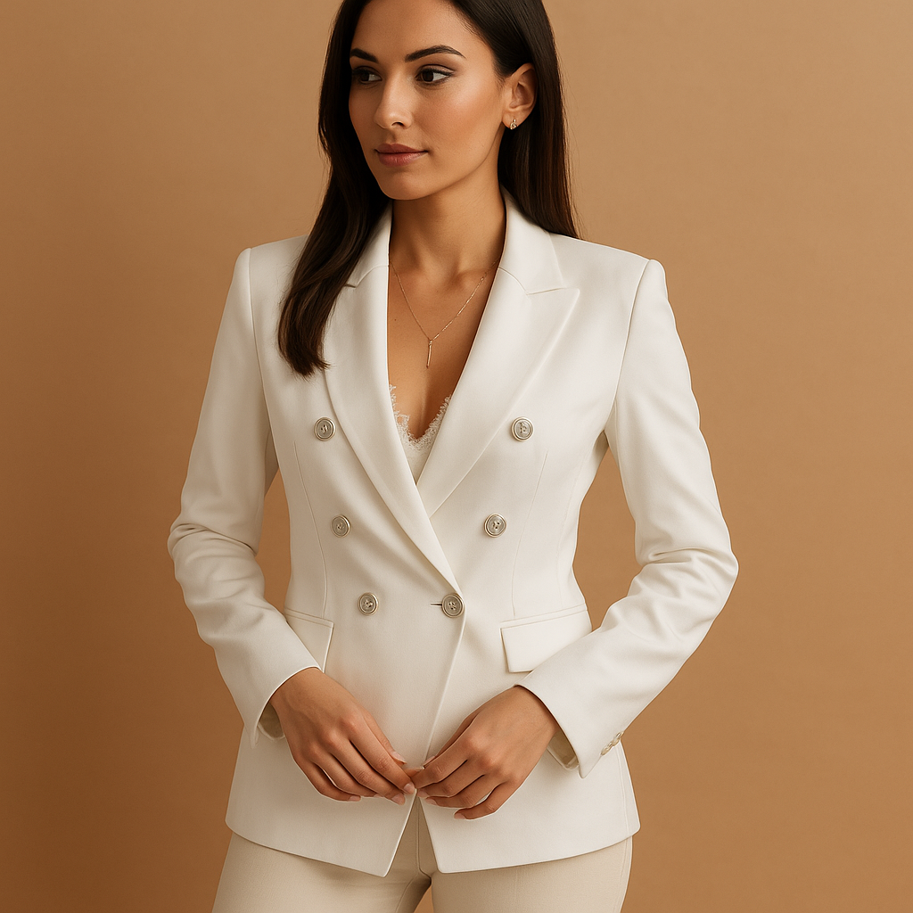Casual blazer van katoen voor dames met tijdloos design | Fenna