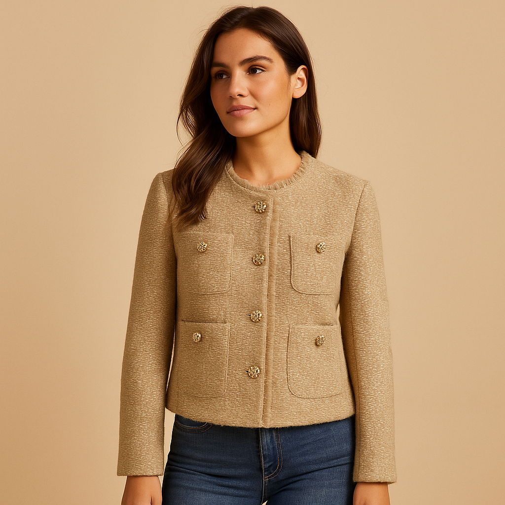 Klassieke tweed blazer jas voor dames | Yara
