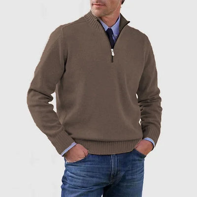 DERRICK™|MAGLIONE CON MEZZA ZIP