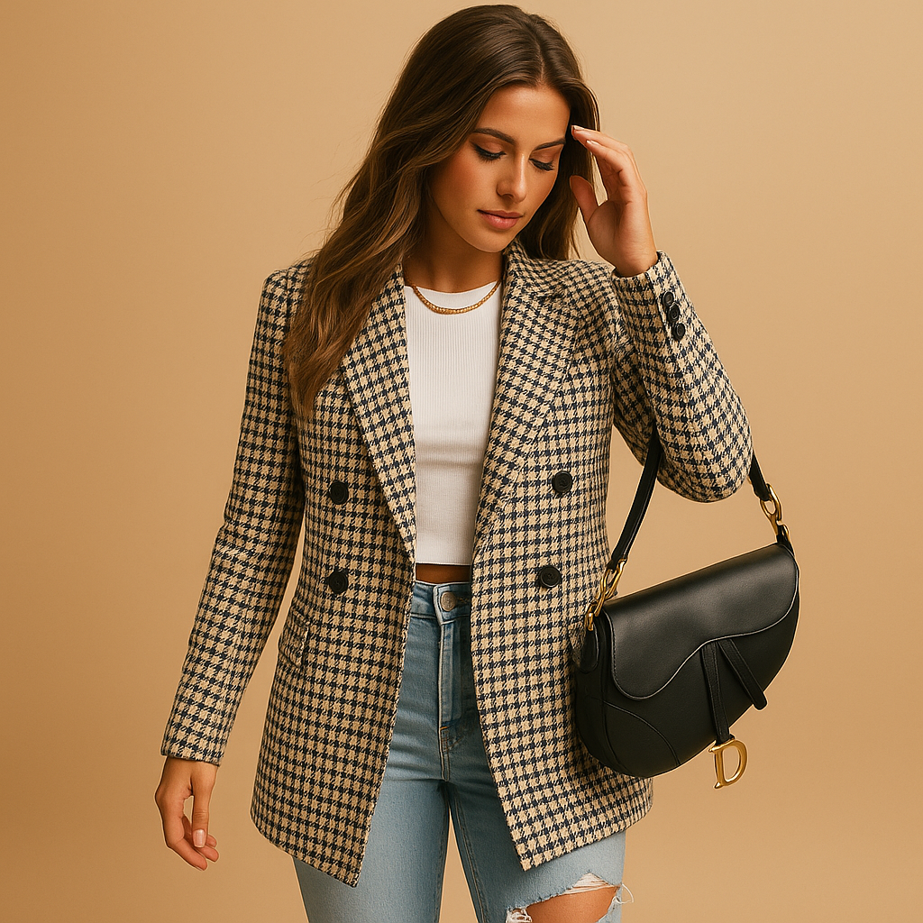 Getailleerde blazer met klassieke snit voor dames | Merel