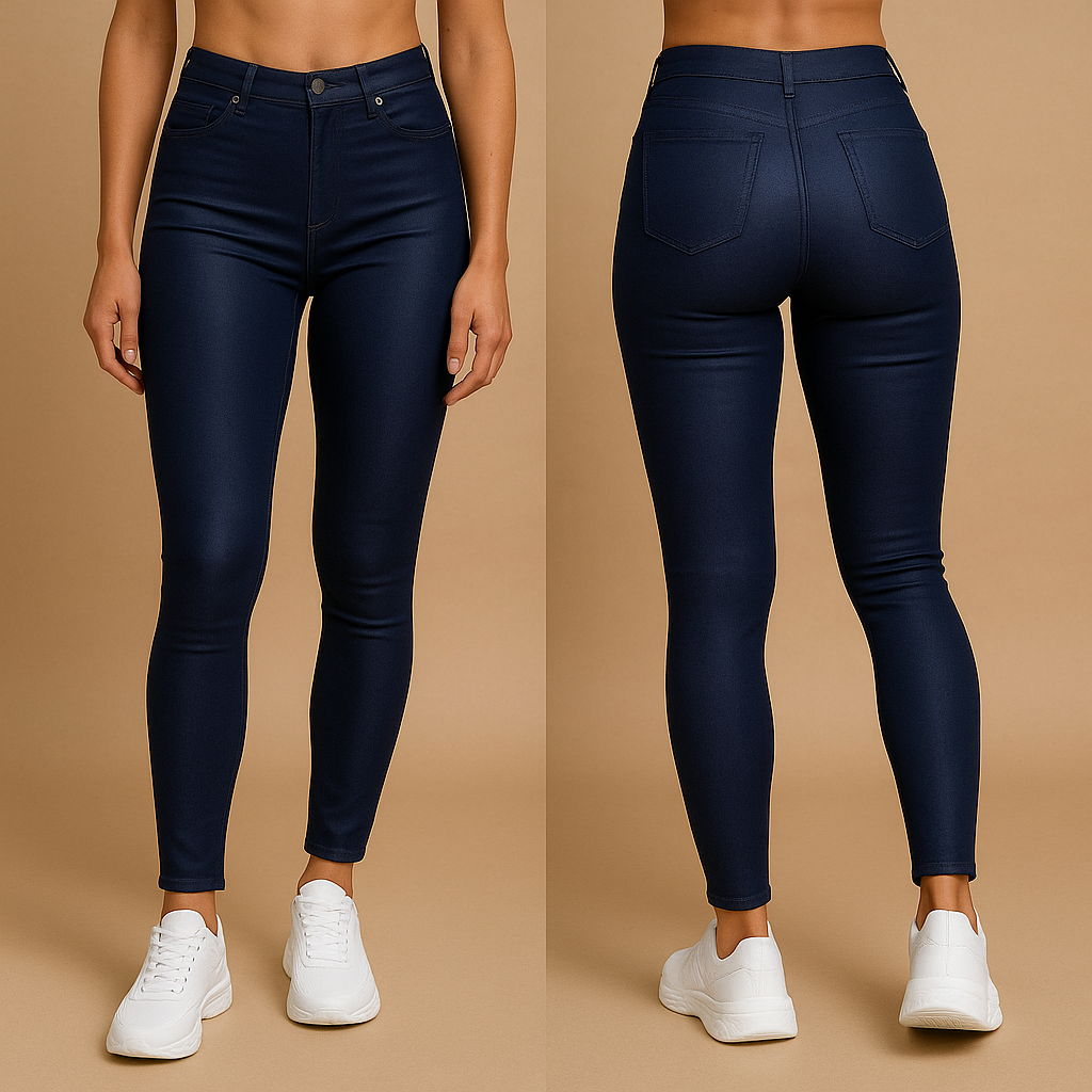 Milou | Hoge taille leren broek met slim fit voor dames