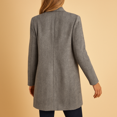 Lange casual jas met print voor dames | Evelien