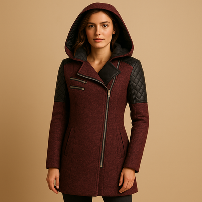 Lange winterjas met capuchon voor dames | Isa