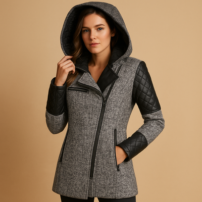 Lange winterjas met capuchon voor dames | Isa