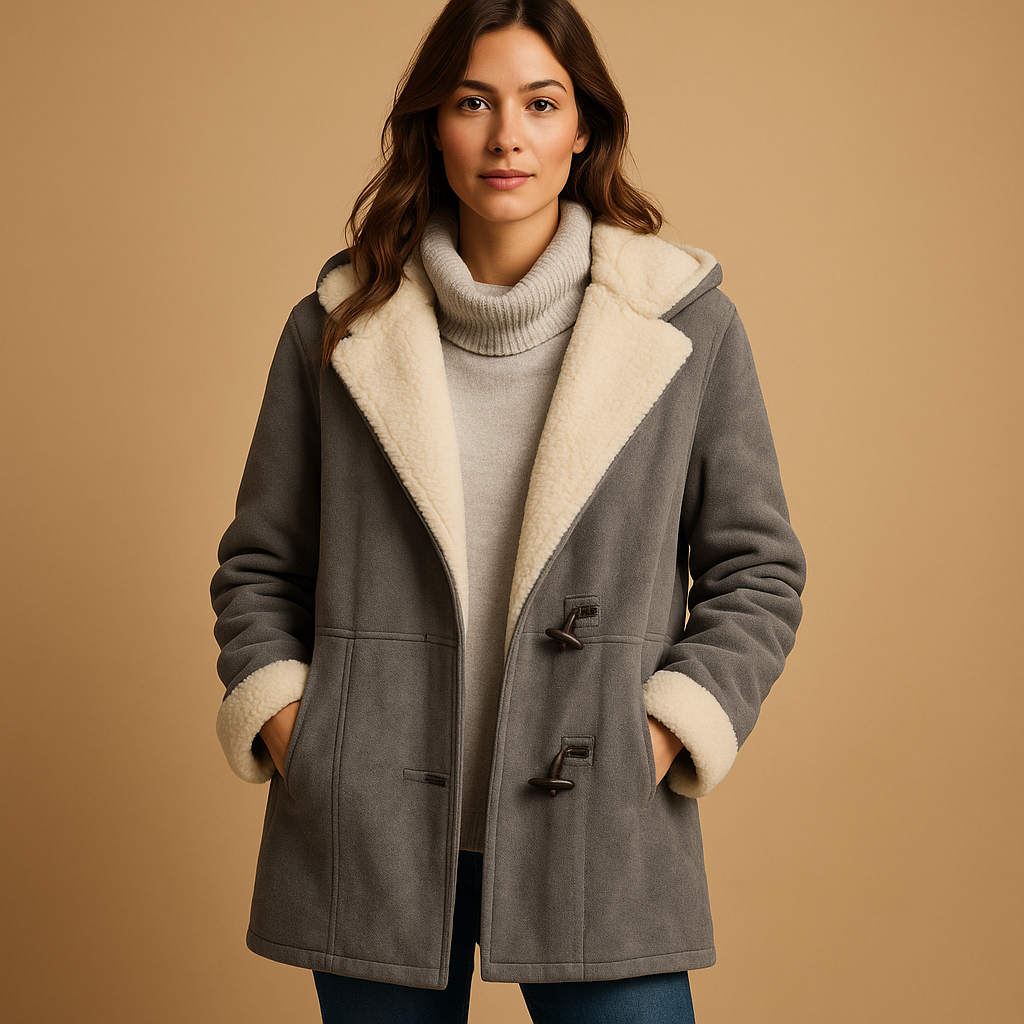 Lange winterjas met capuchon voor dames | Evelien