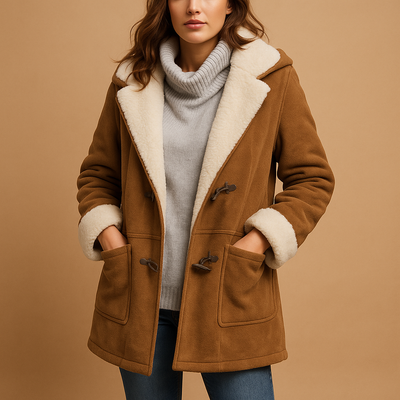 Lange winterjas met capuchon voor dames | Evelien
