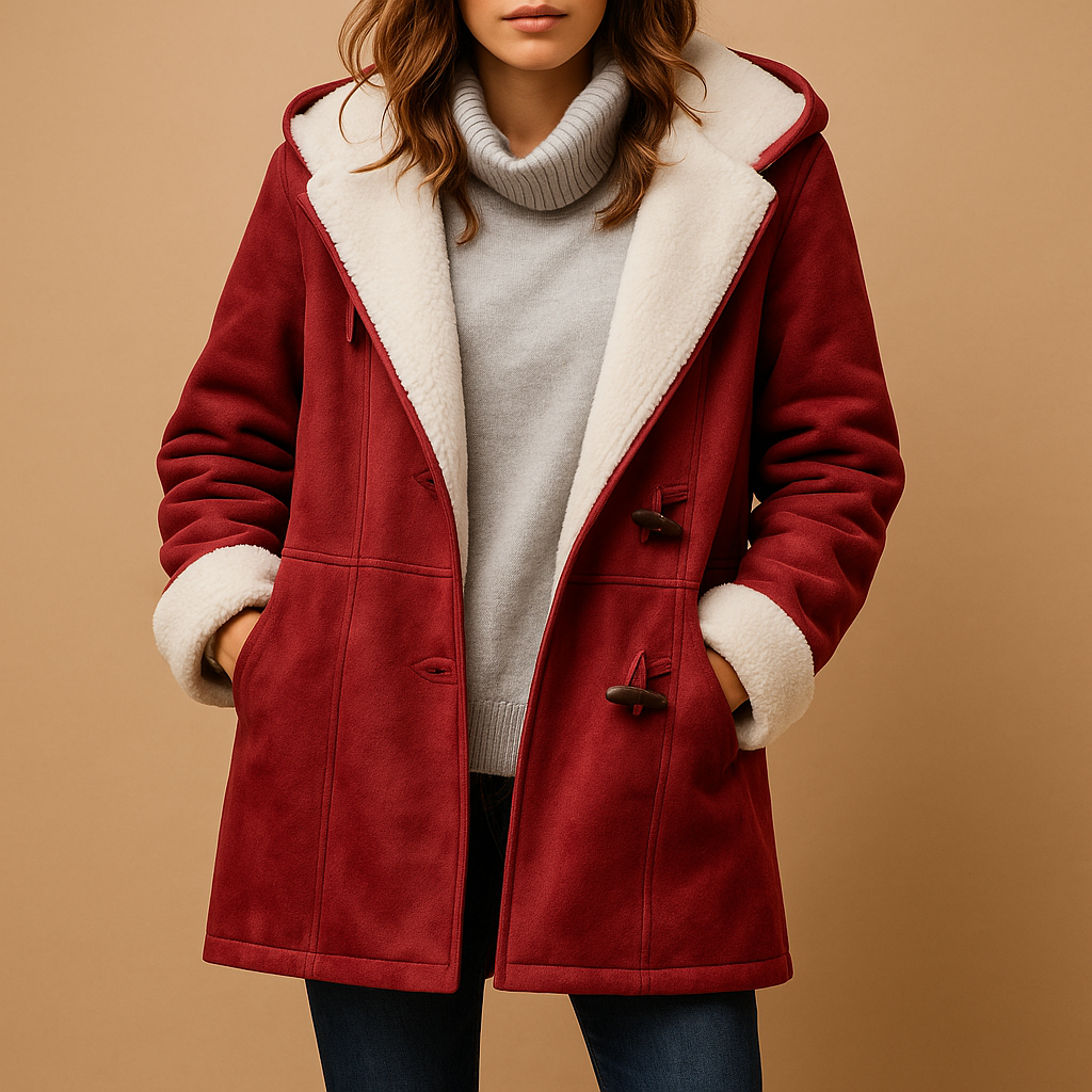 Lange winterjas met capuchon voor dames | Evelien