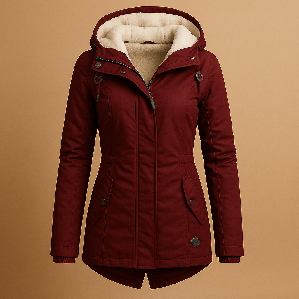 Lange winterjas met elegante snit voor dames | Manon