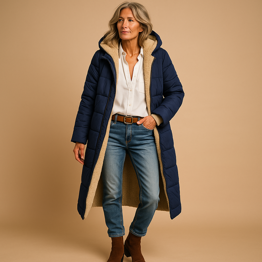 Lange winterjas voor dames | Yfke