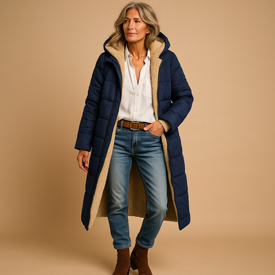 Lange winterjas voor dames | Yfke