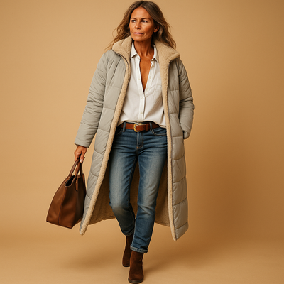 Lange winterjas voor dames | Yfke