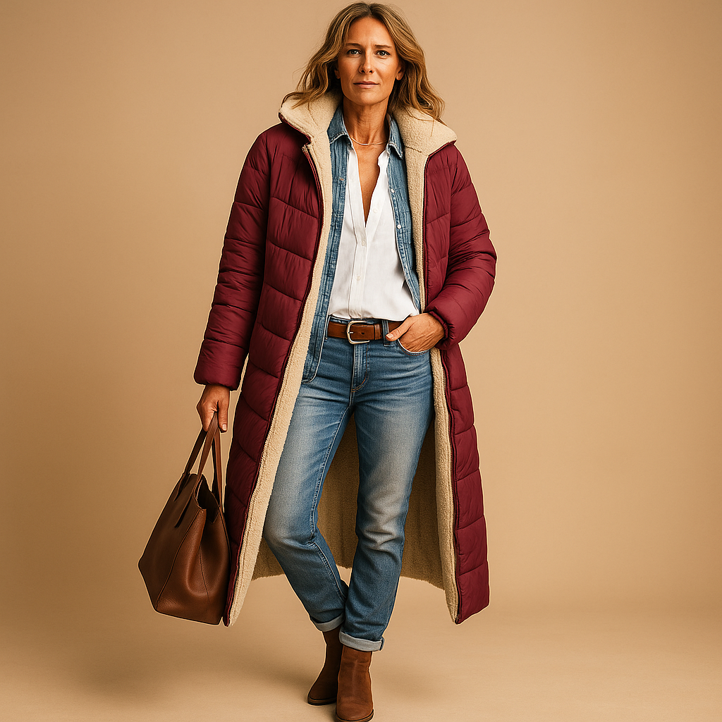 Lange winterjas voor dames | Yfke