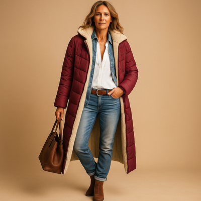 Lange winterjas voor dames | Yfke