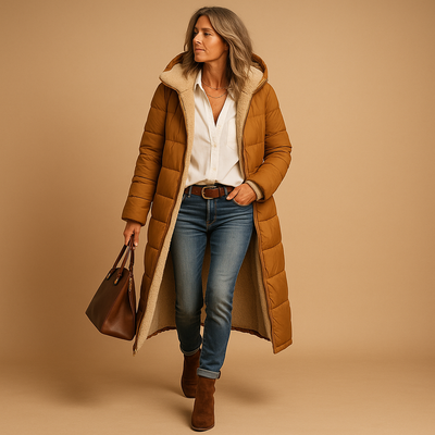 Lange winterjas voor dames | Yfke