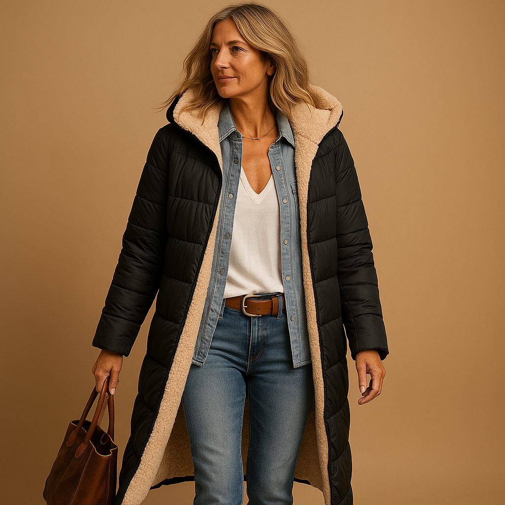 Lange winterjas voor dames | Yfke