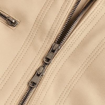 Leren jas met capuchon voor dames | Anouk