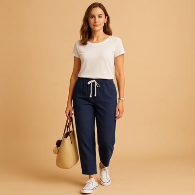 Lichtgewicht ademende broek voor dames met flexibele pasvorm | Jill