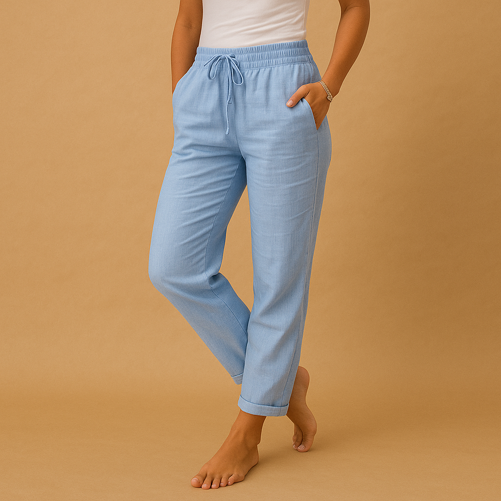 Lichtgewicht broek met elastische taille voor dames | Femke