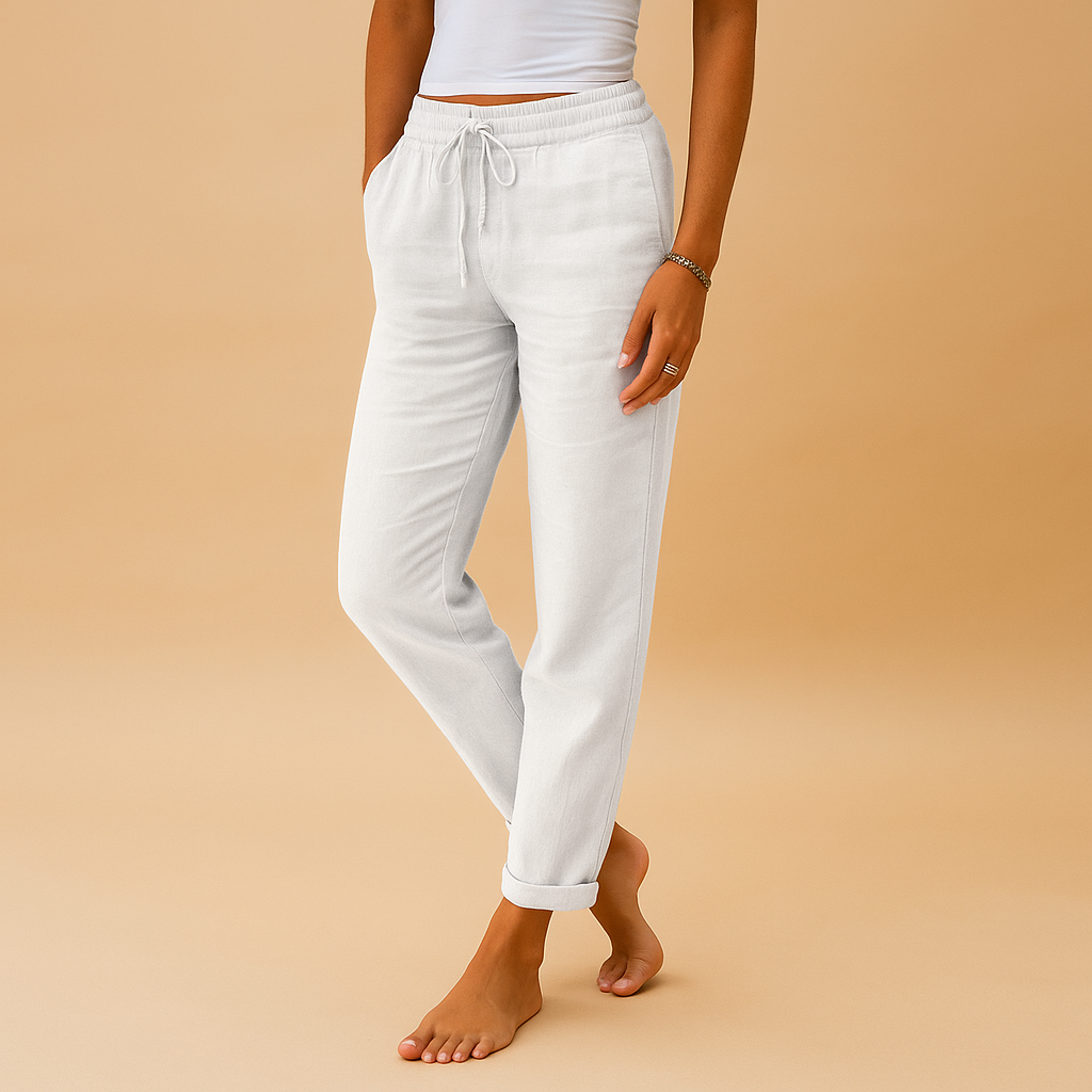Lichtgewicht broek met elastische taille voor dames | Femke