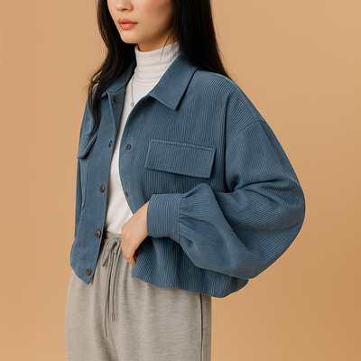 Lichtgewicht zomerjack van corduroy voor dames | Lianne