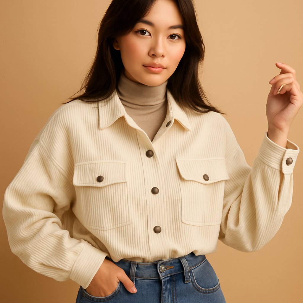 Lichtgewicht zomerjack van corduroy voor dames | Lianne