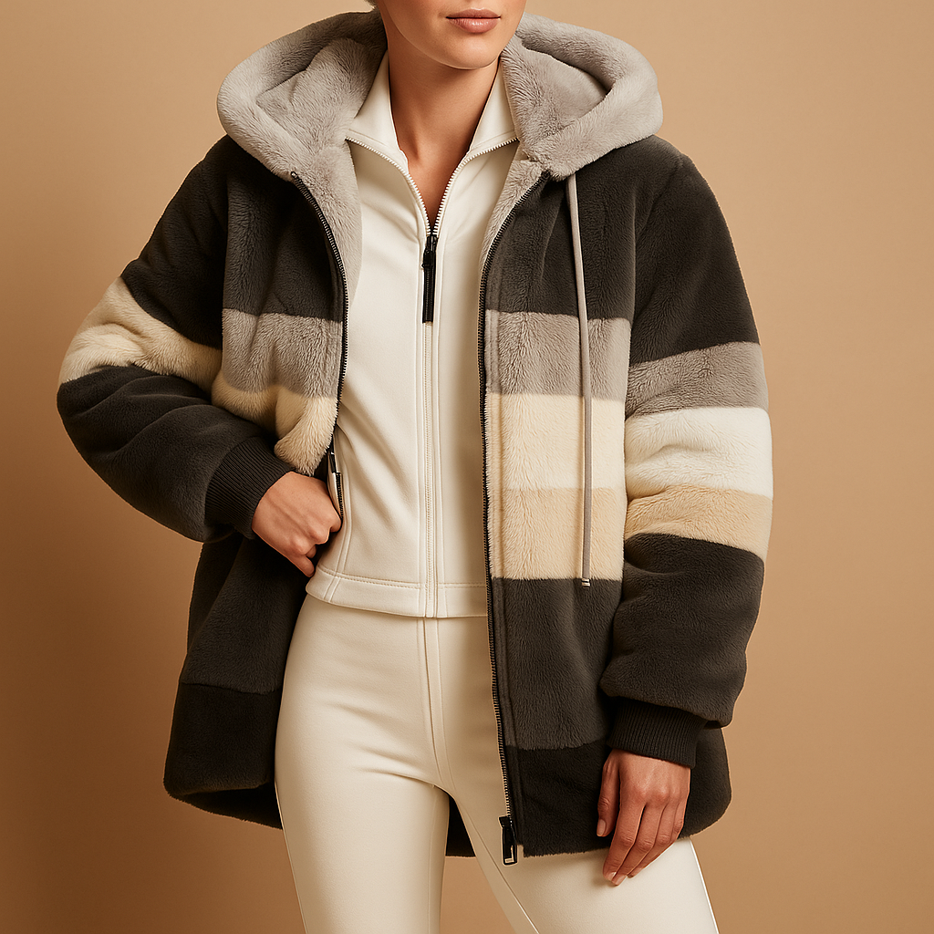 Oversized vintage gebreid jack met zakken voor dames | Lianne
