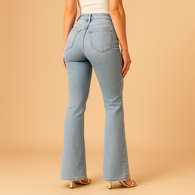 Flared high-waist jeans voor dames | Yasmine
