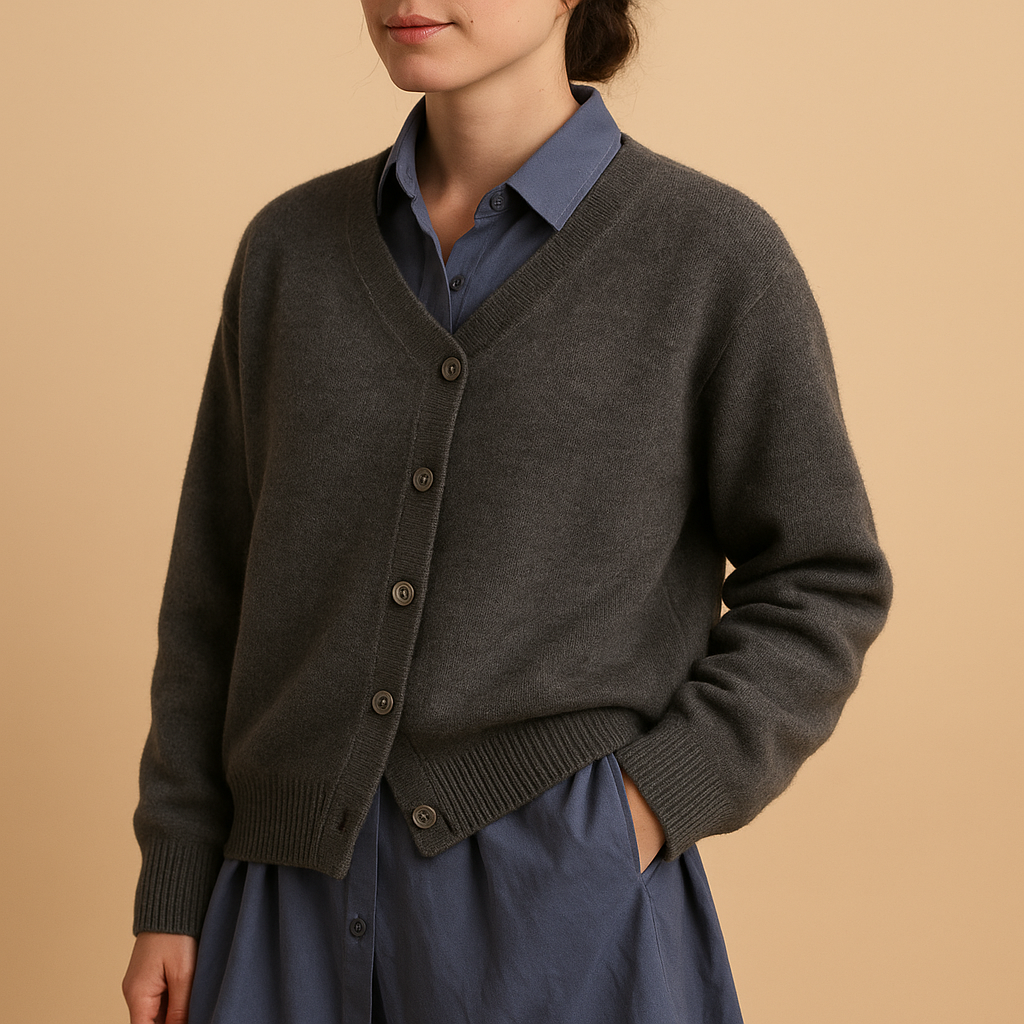 Warme gebreide trui met wol-look voor dames | Yara
