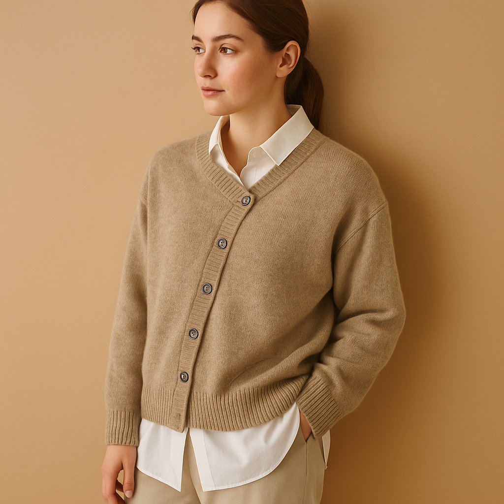 Warme gebreide trui met wol-look voor dames | Yara