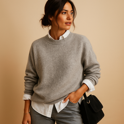 Wollen damestrui met elegante pasvorm en minimalistische afwerking | Mireille